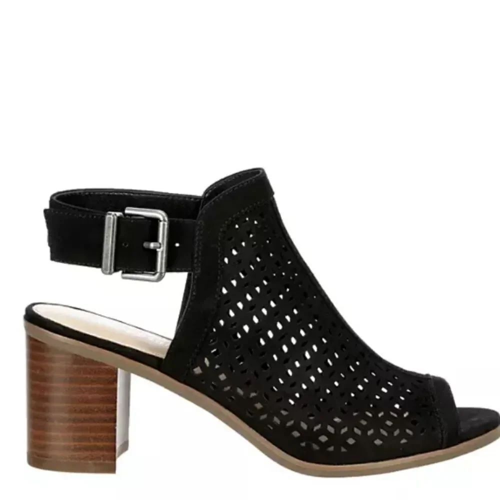 BRAND NEW DV ADJUSTABLE BUCKLE ANKLE STRAP OPEN TOE BLOCK HEEL SANDAL